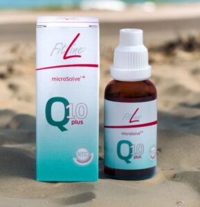 Vandenyje tirpus FitLine Q10 Plus su vitaminu E (širdžiai, kraujotakai, energijai), 30 ml