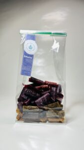 Džiovintų obuolių, bananų, juodųjų serbentų, slyvų, špinatų, svarainių juostelės