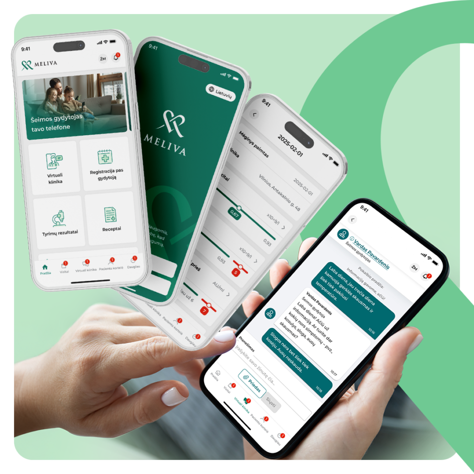 Šeimos gydytojas – vos kelių paspaudimų atstumu: Lietuvoje startuoja virtuali klinika ir programėlė „Meliva Lietuva“