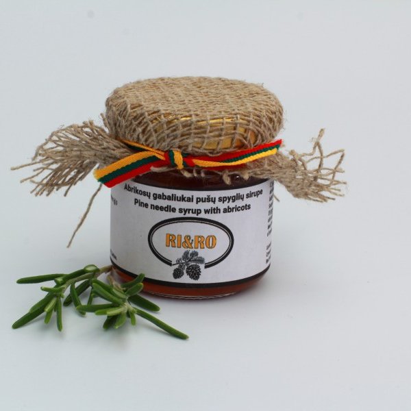 Abrikosų gabaliukai pušų spyglių sirupe – 60g