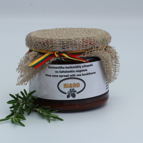 Gurmaniška kankorėžių užtepėlė su šaltalankio uogomis – 380g