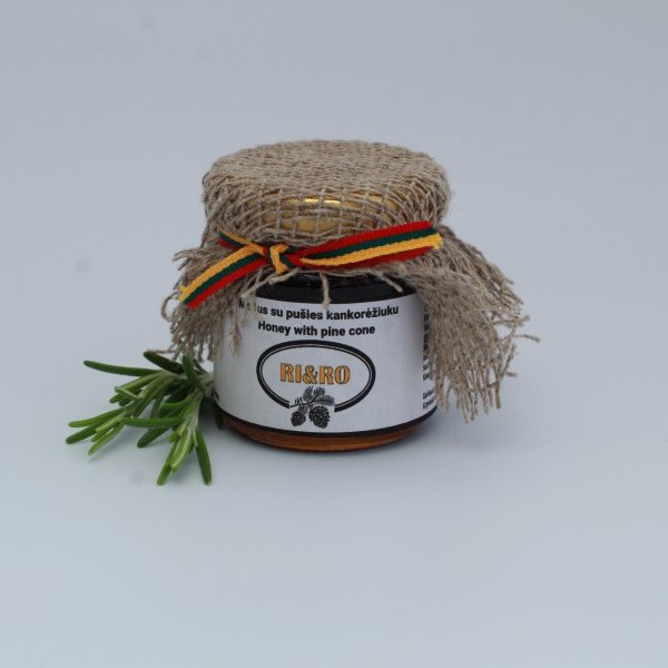 Medus su pušies kankorėžiuku – 60g