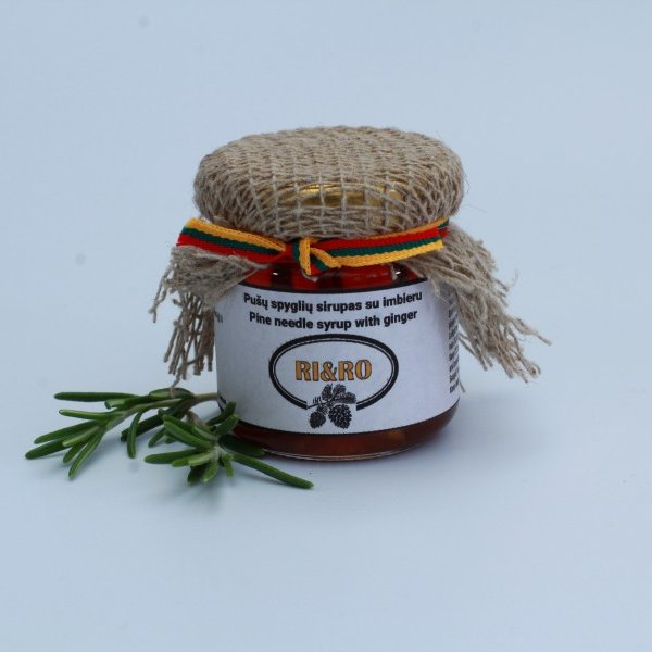 Pušų spygliu sirupas pagardintas imbieru – 60g