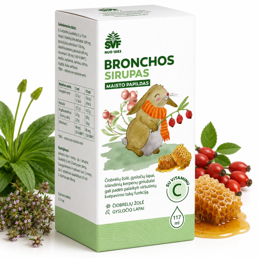 Bronchoherba geriamasis tirpalas, Švenčionių vaistažolės, 120 ml