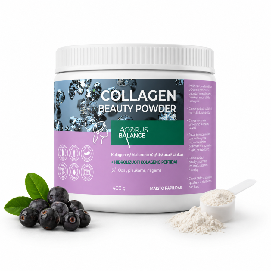 Collagen beauty powder, odai, plaukams, nagams, Acorus Balance, 400 g