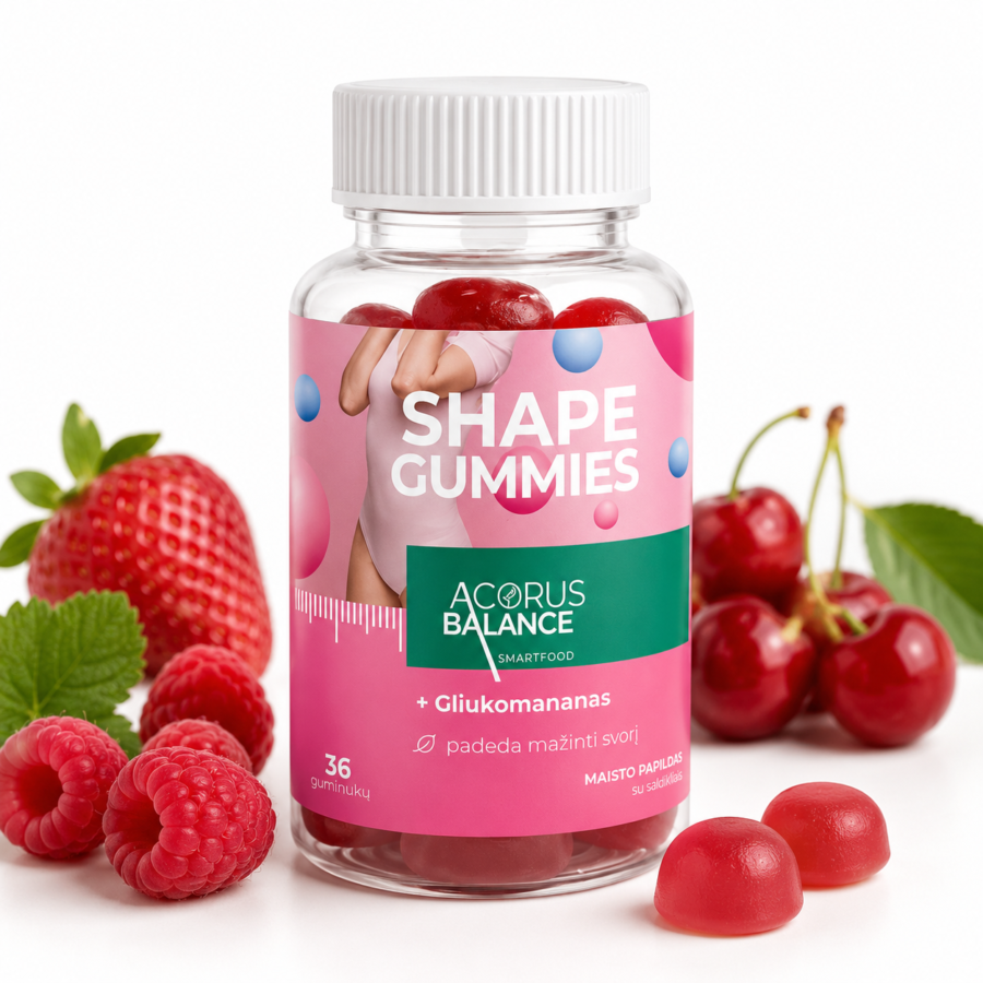 Shape gummies, guminukai svorio kontrolei, Acorus Balance, 36 vnt.
