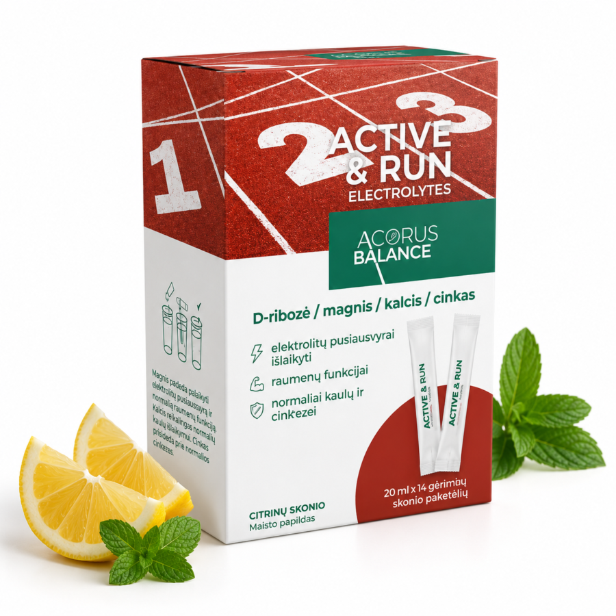 Acive & run electrolytes, geriamasis tirpalas, 14 vnt.