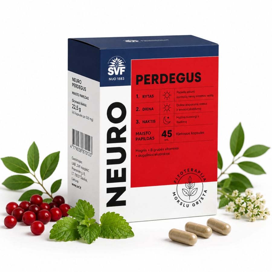 Neuro perdegus, sistema „Rytui, dienai,vakarui”, Švenčionių vaistažolės, 45 vnt.