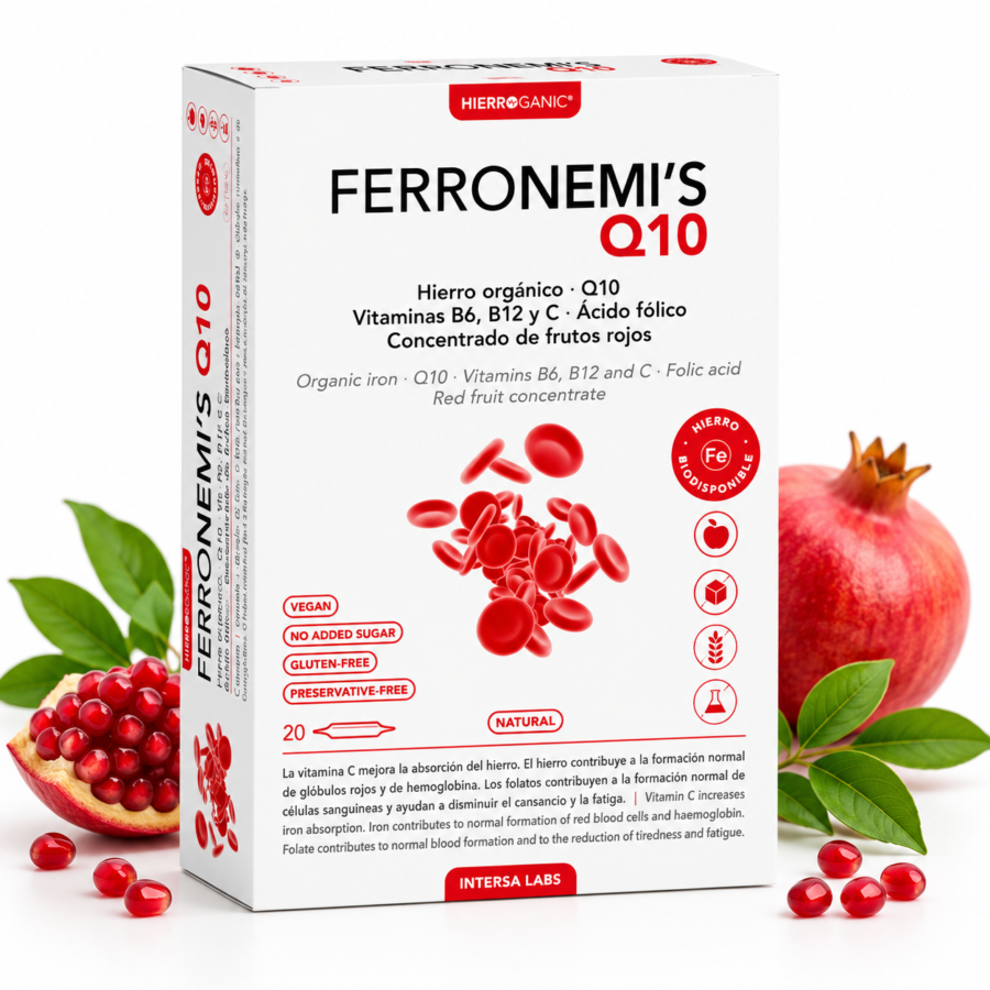 FERRONEMI'S su CoQ10 N20 geležies papildas su vitaminais