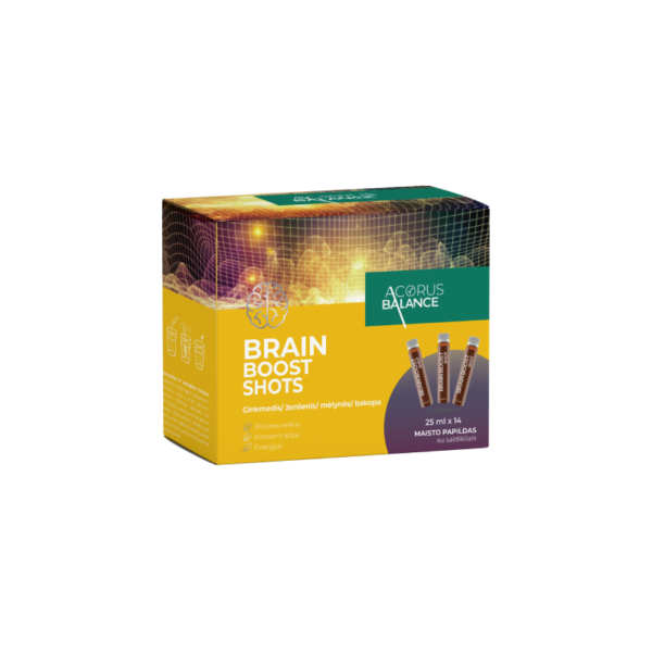 Brain boost shots, protinei veiklai, Acorus Balance, 14 vnt.