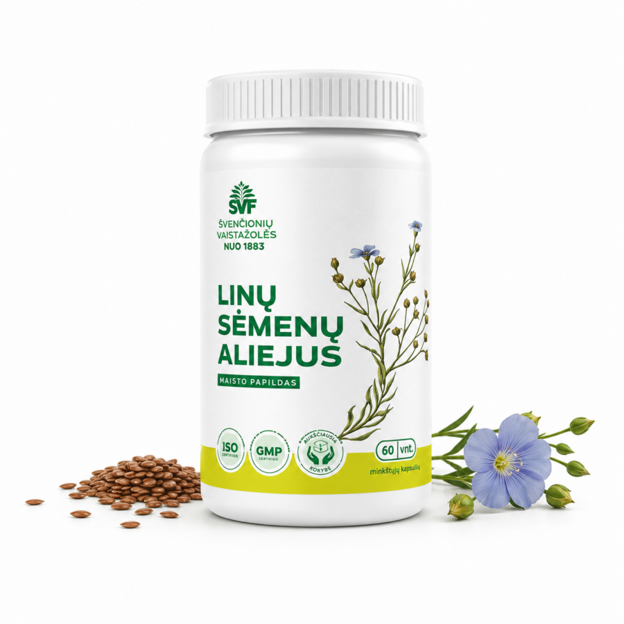 Linų sėmenų aliejus, Švenčionių vaistažolės, 60vnt.