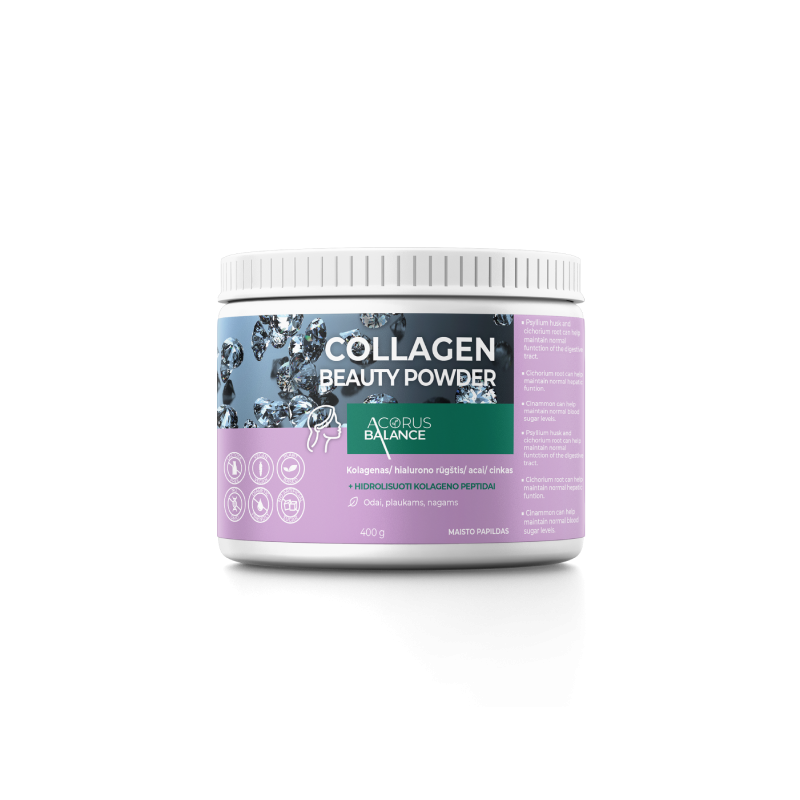 Collagen beauty powder, odai, plaukams, nagams, Acorus Balance, 400 g
