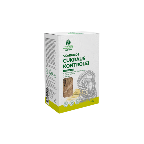 Cukraus kontrolei/ lipidų apykaitai / svorio kontrolei, skaidulos, Švenčionių vaistažolės, 150 g.