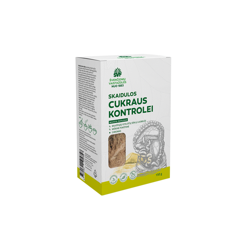 Cukraus kontrolei/ lipidų apykaitai / svorio kontrolei, skaidulos, Švenčionių vaistažolės, 150 g.