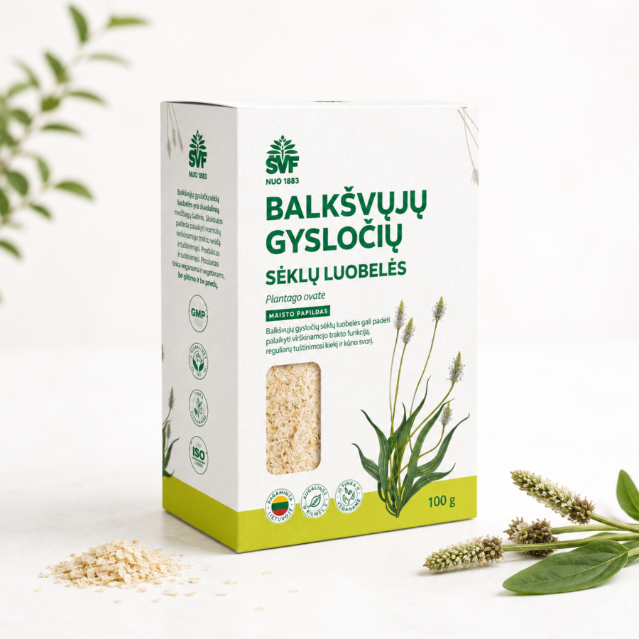 Skaidulos balkšvųjų gysločių sėklų luobelės, Švenčionių vaistažolės, 100 g