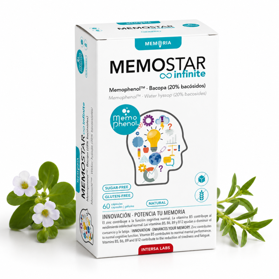 MEMOSTAR® INFINITE N60 maisto papildas dėmesiui, koncentracijai, atminčiai