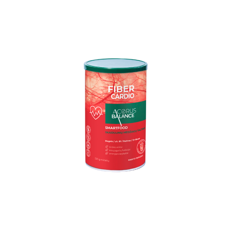 Fiber Cardio skaidulos, širdies veiklai, Acorus Balance, 220 g