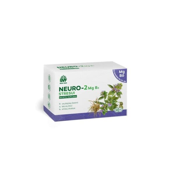 Neuro-2 Mg B6 kapsulės stresui, Švenčionių vaistažolės, 30 vnt.