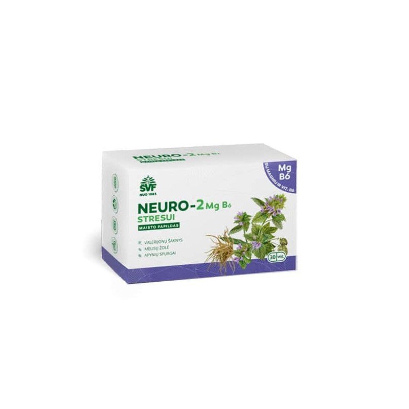 Neuro-2 Mg B6 kapsulės stresui, Švenčionių vaistažolės, 30 vnt.