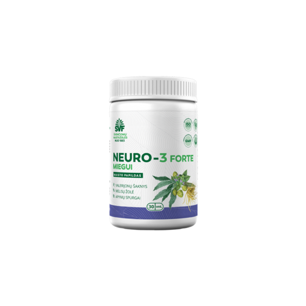 Neuro-3 forte kapsulės miegui, Švenčionių vaistažolės, 30 vnt.