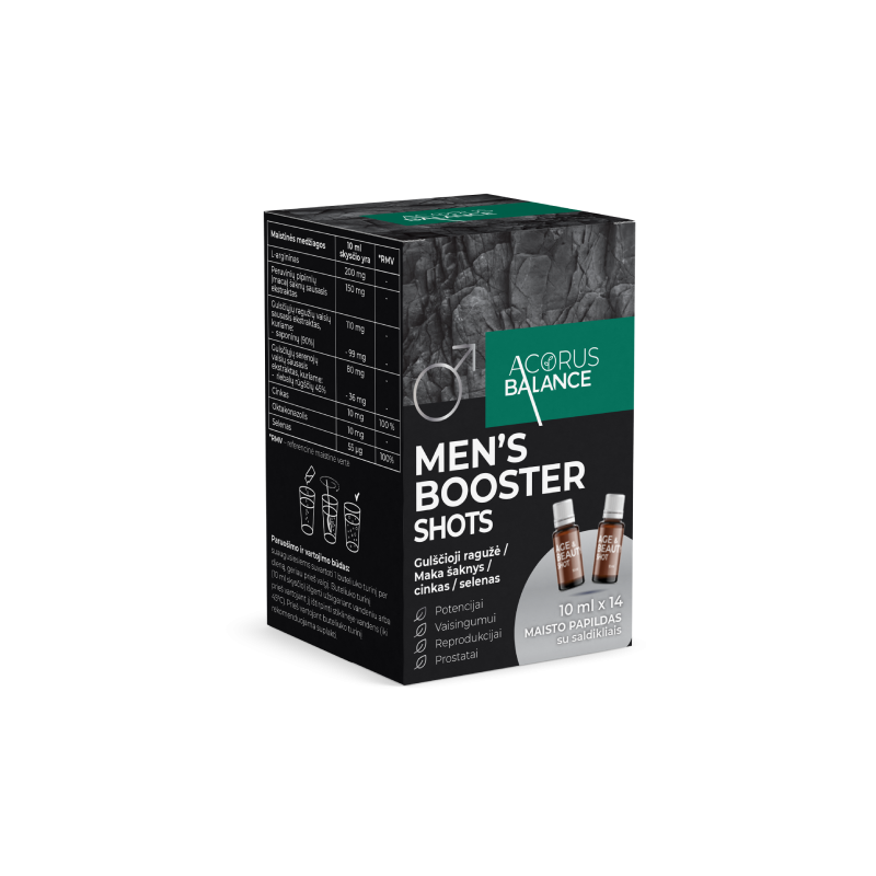 Men‘s booster shots, potencijai ir vaisingumui, Acorus Balance, 14 vnt.
