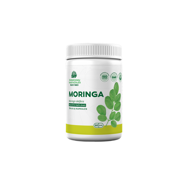 Moringa, maisto papildas kapsulėse, Švenčionių vaistažolės, 60 vnt.