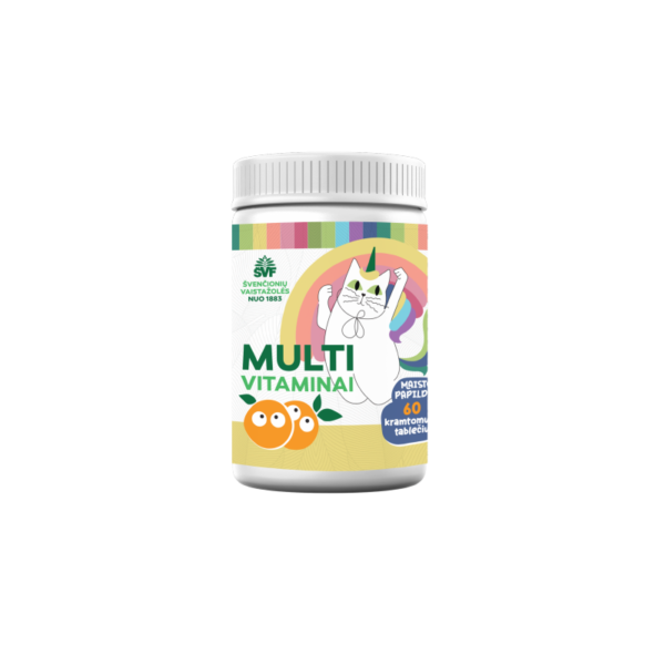 Multivitaminai vaikams, imunitetui, Švenčionių vaistažolės, 60 vnt.