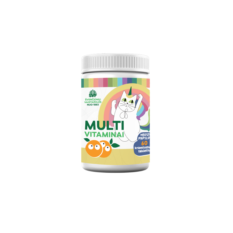 Multivitaminai vaikams, imunitetui, Švenčionių vaistažolės, 60 vnt.