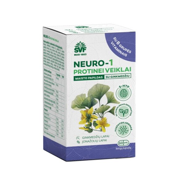 Neuro-1 kapsulės protinei veiklai, Švenčionių vaistažolės, 60 vnt.