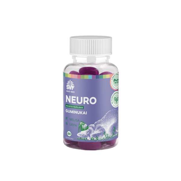 Neuro, guminukai vaikams, nervų sistemai, Švenčionių vaistažolės, 60 vnt.