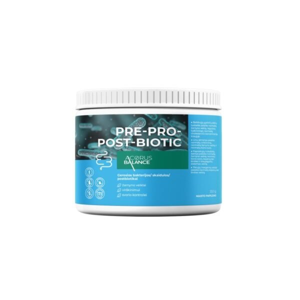 Pre-Pro-Post-Biotic, skaidulos su gerosiomis bakterijomis, žarnynui, 350 g