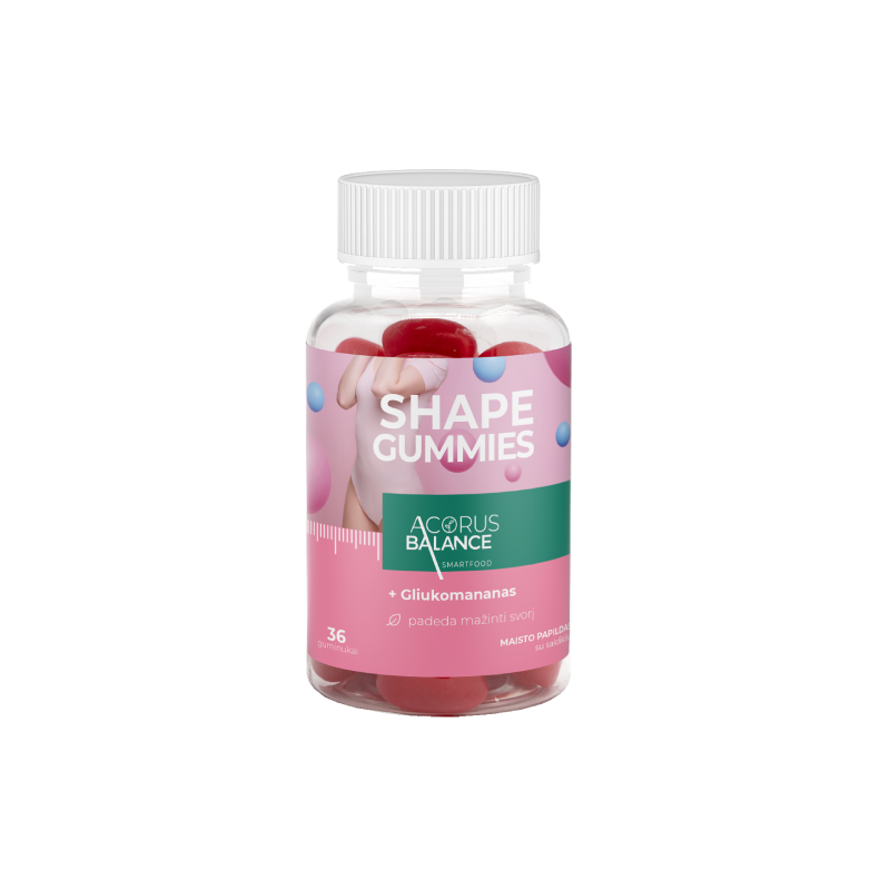 Shape gummies, guminukai svorio kontrolei, Acorus Balance, 36 vnt.