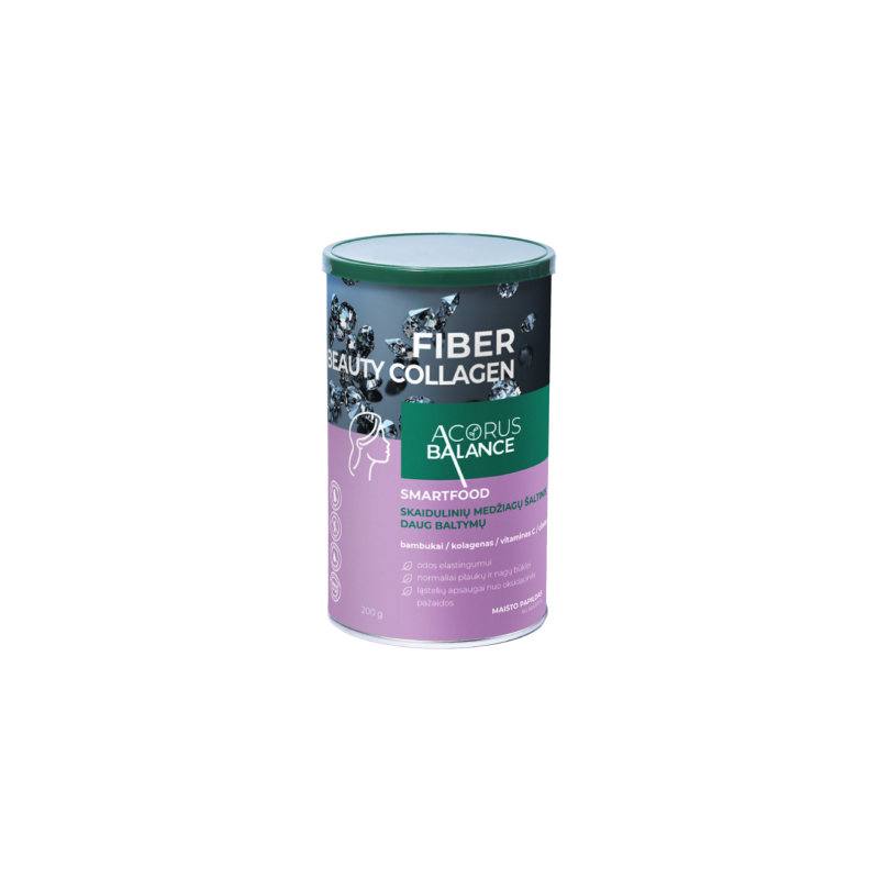 Fiber beauty collagen skaidulos, odai, plaukams, nagams, Acorus Balance, 200 g