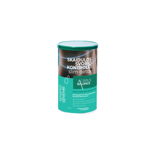 Skaidulos svorio kontrolei Slim detox, Acorus Balance, 180 g