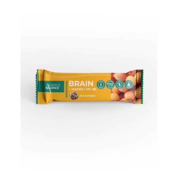 Brain + Magnis / vit. B6 užkandis, nervų sistemai, Acorus Balance, 5 vnt.