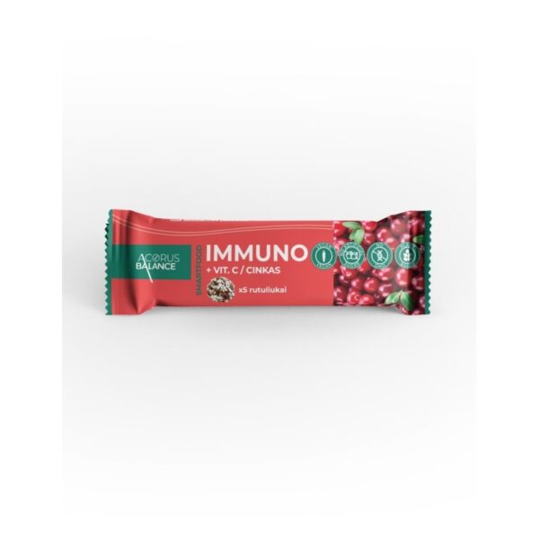 Immuno + Vit. C / Cinkas užkandis, imunitetui, Acorus Balance, 5 vnt.