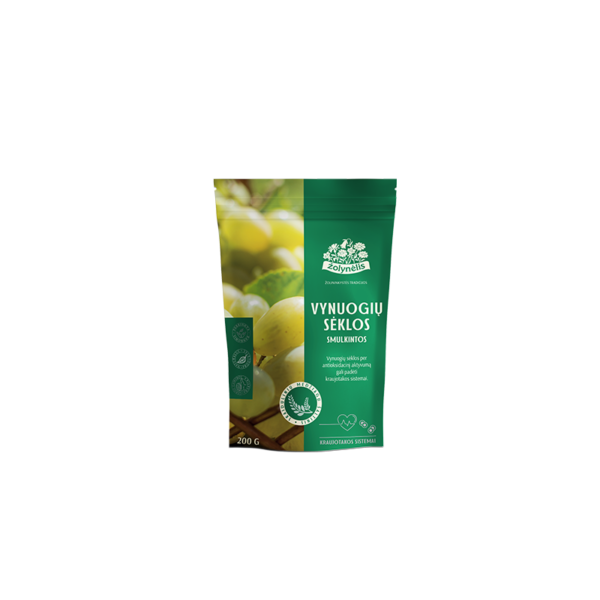 Vynuogių sėklos smulkintos, kraujotakos sistemai, Žolynėlis, 200 g