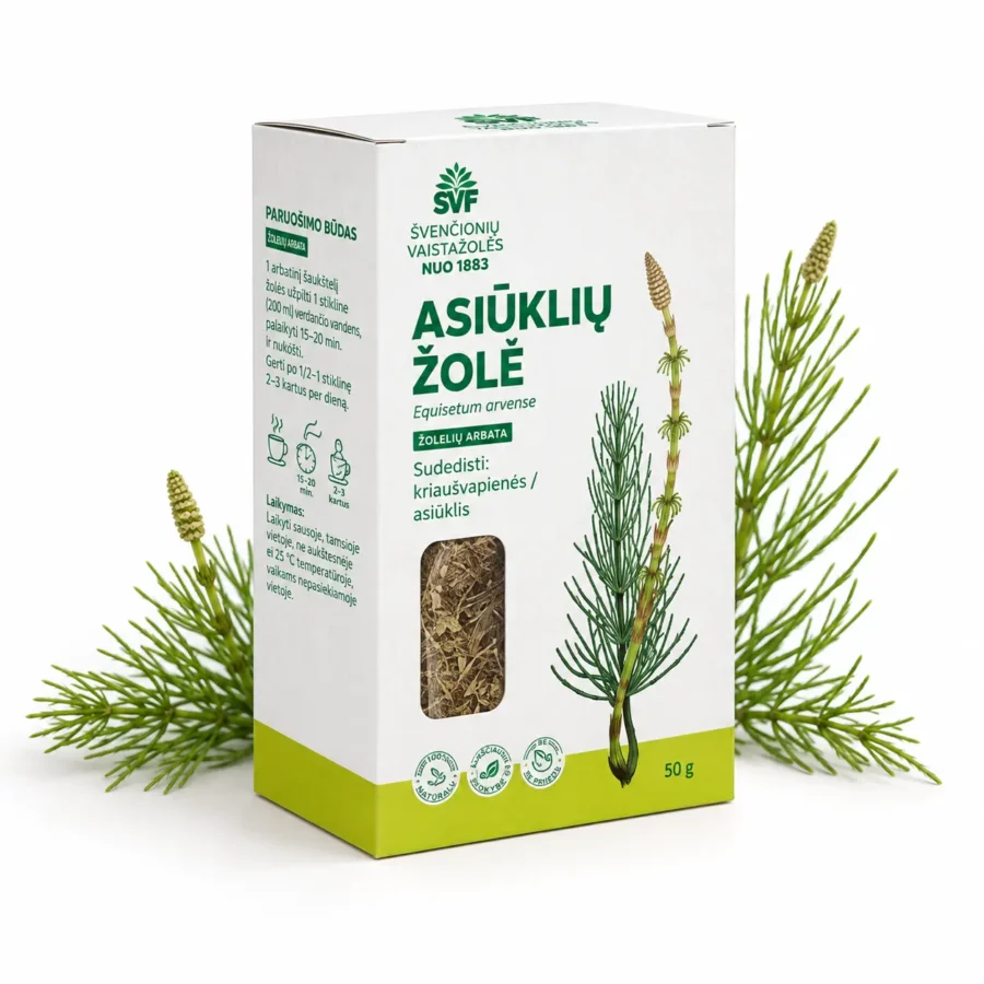 Asiūklių žolė, žolelių arbata, Švenčionių vaistažolės