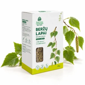 Beržų lapų arbata virškinimui ir cholesterolio apykaitai, 40 g