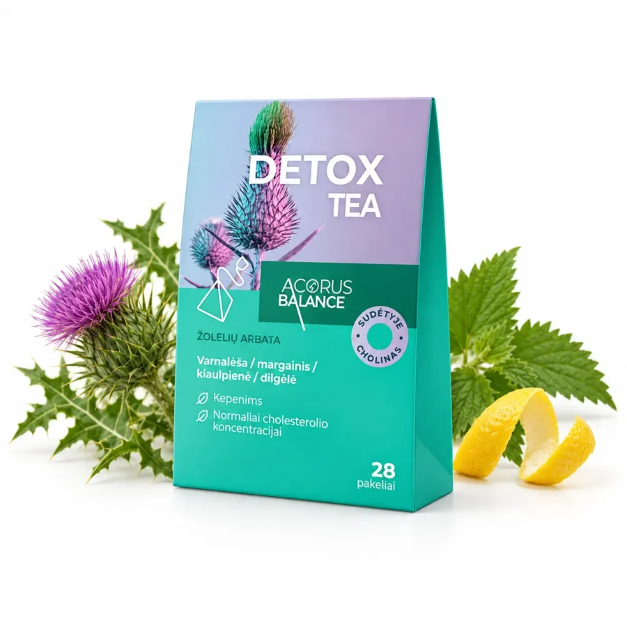 Detox Tea, Acorus Balance žolelių arbata, 28 pakeliai