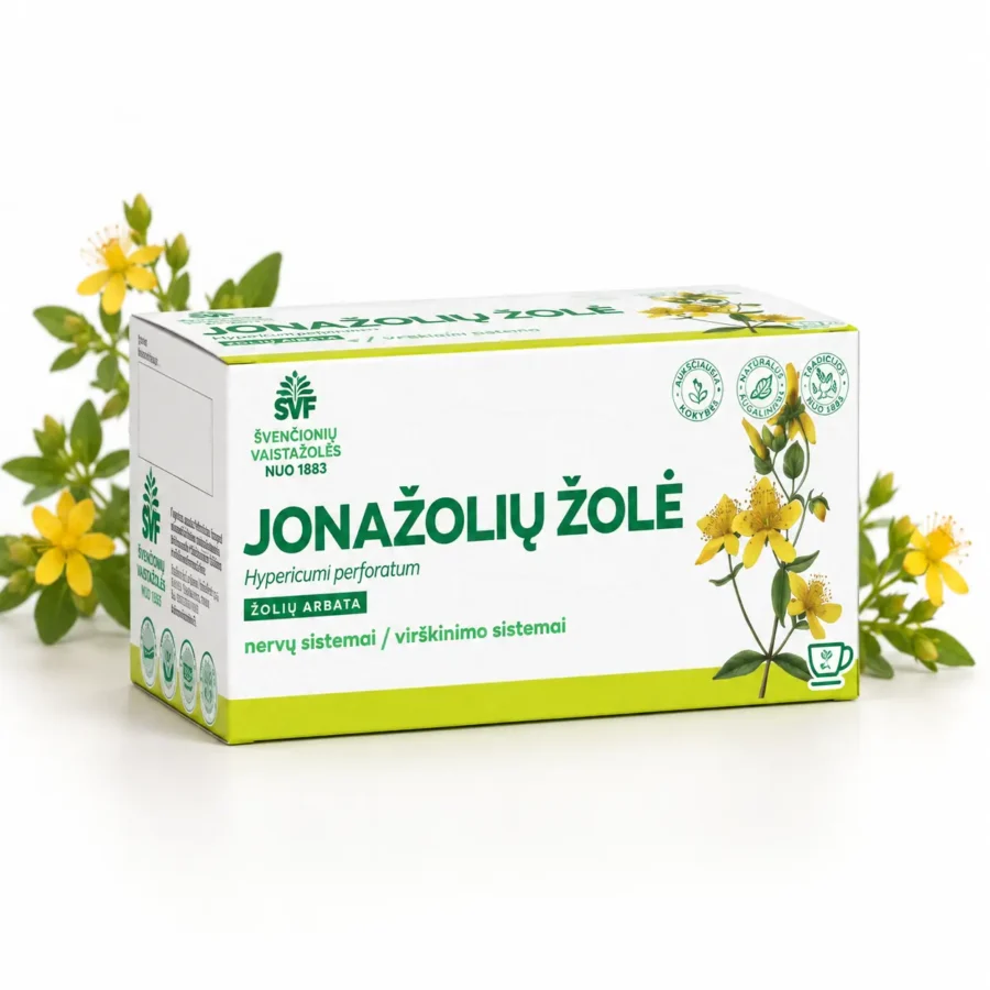 Jonažolių žolės arbata nervų ir virškinimo sistemai, 24 pakeliai