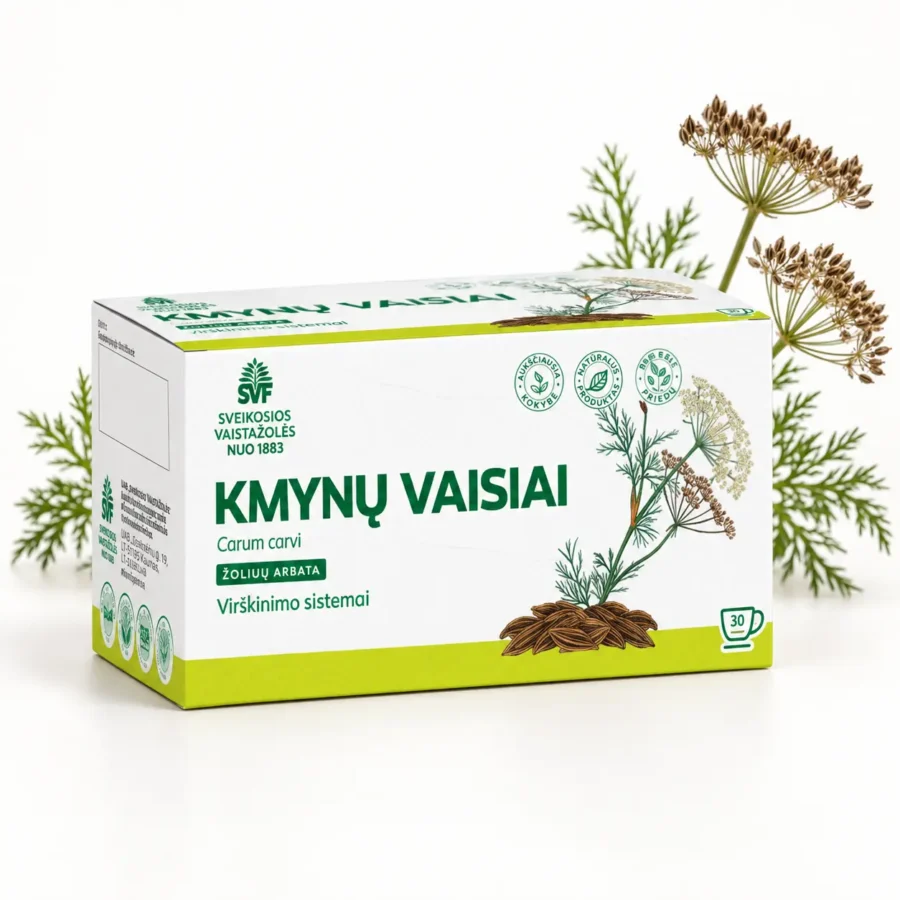 Kmynų vaisių žolelių arbata virškinimo sistemai, 24 pakeliai